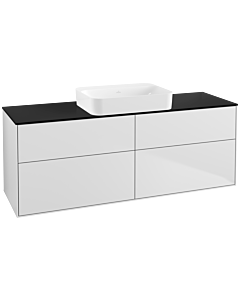 Villeroy und Boch Finion Villeroy und Boch G73200MT 160x60.3x50.1cm, verre noir mat, laqué blanc mat