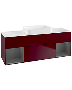 Villeroy und Boch Finion Waschtischunterschrank G741GKHB 160x60,3x50,1cm, Regale Anthracite matt lacquer, Peony Matt