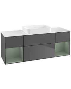 Villeroy und Boch Finion Villeroy und Boch Finion G741GMGK 160x60.3x50.1cm, shelves olive matt lacquer, anthracite matt