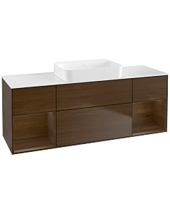 Villeroy und Boch Finion Waschtischunterschrank G741GNGN 160x60,3x50,1cm, Regale Walnut veneer, Walnut veneer