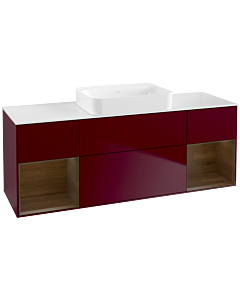 Villeroy und Boch Finion Villeroy und Boch G741GNHB 160x60.3x50.1cm, étagères placage noyer, Peony Matt