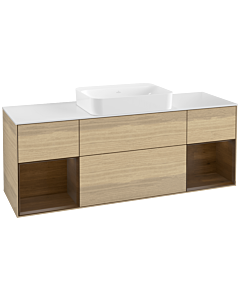 Villeroy und Boch Finion Villeroy und Boch G741GNPC 160x60.3x50.1cm, étagères placage noyer, Oak Veneer