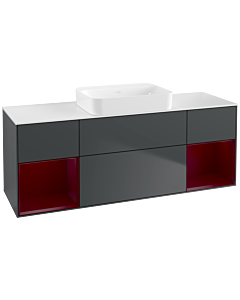 Villeroy und Boch Finion Villeroy und Boch G741HBHG 160x60.3x50.1cm, étagères Peony laqué mat, Midnight Blue Matt Lacquer