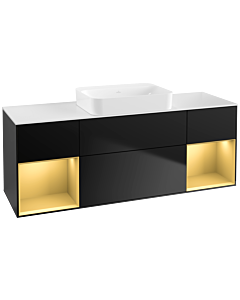 Villeroy und Boch Finion Villeroy und Boch Finion G741HFPD 160x60.3x50.1cm, shelves gold matt lacquer, black matt lacquer