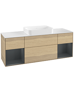 Villeroy und Boch Finion Villeroy und Boch G741HGPC 160x60.3x50.1cm, étagères Laque mat minuit, Oak Veneer