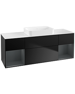 Villeroy und Boch Finion Villeroy und Boch Finion G741HGPD 160x60.3x50.1cm, shelves midnight matt lacquer, black matt lacquer