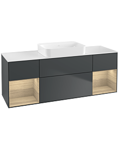 Villeroy und Boch Finion Villeroy und Boch Finion G741PCHG 160x60.3x50.1cm, shelves Oak Veneer , Midnight Blue Matt Lacquer