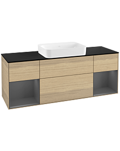 Villeroy und Boch Finion Villeroy und Boch G742GKPC 160x60.3x50.1cm, étagères Laque anthracite mate, Oak Veneer