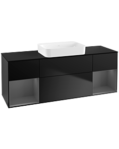 Villeroy und Boch Finion Villeroy und Boch Finion G742GKPD 160x60.3x50.1cm, shelves anthracite matt lacquer, black matt lacquer