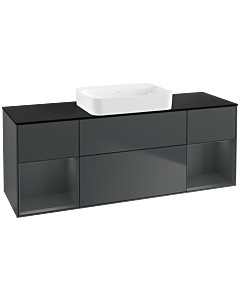 Villeroy und Boch Finion Waschtischunterschrank G742HGHG 160x60,3x50,1cm, Regale Midnight matt lacquer, Midnight Blue Matt Lacquer