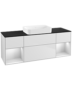 Villeroy und Boch Finion Villeroy und Boch G742MTMT 160x60.3x50.1cm, étagères laqué blanc mat, laqué blanc mat