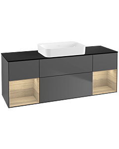 Villeroy und Boch Finion Villeroy und Boch G742PCGK 160x60.3x50.1cm, étagères Oak Veneer , anthracite mat