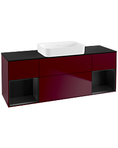 Villeroy und Boch Finion Villeroy und Boch Finion G742PDHB 160x60.3x50.1cm, shelves black matt lacquer, Peony Matt