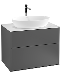 Villeroy und Boch Finion Villeroy und Boch G75100GK 80x60,3cm, Emotion, plaque de finition blanc mat, anthracite mat