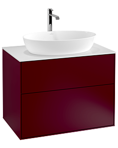 Villeroy und Boch Finion Waschtischunterschrank G75100HB 80x60,3cm, Emotion, Abdeckplatte white matt, Peony Matt