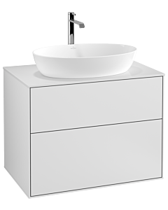 Villeroy und Boch Finion Waschtischunterschrank G75100MT 80x60,3cm, Emotion, Abdeckplatte white matt, White matt lacquer