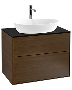 Villeroy und Boch Finion Villeroy und Boch G75200GN 80x60.3cm, emotion, plaque de recouvrement noir mat, placage noyer