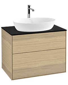 Villeroy und Boch Finion Villeroy und Boch Finion G75200PC 80x60.3cm, Emotion, cover plate black matt, Oak Veneer
