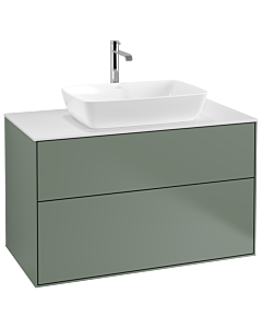Villeroy und Boch Finion Villeroy und Boch Finion G76100GM 100x60.3cm, Emotion, cover plate white matt, Olive Matt Lacquer