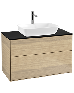 Villeroy und Boch Finion Villeroy und Boch Finion G76200PC 100x60.3cm, Emotion, cover plate black matt, Oak Veneer