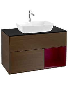 Villeroy und Boch Finion Villeroy und Boch Finion G782HBGN 100cm, cover plate black matt, Emotion, shelves Peony matt lacquer, Peony veneer