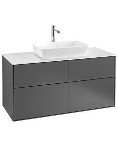 Villeroy und Boch Finion Waschtischunterschrank G79100GK 120x60,3cm, Emotion, Abdeckplatte white matt, Anthracite matt