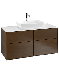 Villeroy und Boch Finion Waschtischunterschrank G79100GN 120x60,3cm, Emotion, Abdeckplatte white matt, Walnut veneer