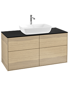 Villeroy und Boch Finion Waschtischunterschrank G79200PC 120x60,3cm, Emotion, Abdeckplatte black matt, Oak Veneer