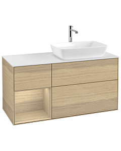 Villeroy und Boch Finion Villeroy und Boch Finion G801PCPC 120cm, cover plate white matt, Emotion, shelves Oak Veneer , Oak Veneer