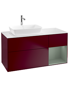 Villeroy und Boch Finion Villeroy und Boch Finion G811GMHB 120cm, cover plate white matt, Emotion, shelves olive matt lacquer, Peony Matt