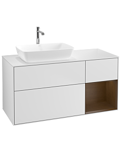 Villeroy und Boch Finion Villeroy und Boch Finion G811GNMT 120cm, cover plate white matt, Emotion, shelves Walnut Veneer , white matt lacquer