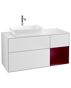 Villeroy und Boch Finion Villeroy und Boch Finion G811HBMT 120cm, cover plate white matt, Emotion, shelves Peony matt lacquer, white matt lacquer