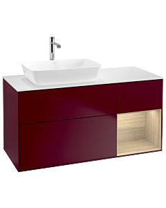 Villeroy und Boch Finion Villeroy und Boch Finion G811PCHB 120cm, cover plate white matt, Emotion, shelves Oak Veneer , Peony Matt