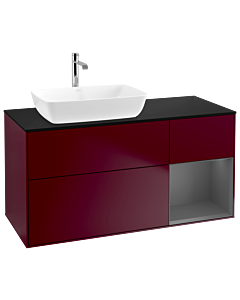 Villeroy und Boch Finion Villeroy und Boch Finion G812GKHB 120cm, cover plate black matt, Emotion, shelves anthracite matt lacquer, Peony Matt