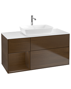 Villeroy und Boch Finion Villeroy und Boch Finion G821GNGN 120cm, cover plate white matt, Emotion, shelves Walnut Veneer , Walnut Veneer veneer
