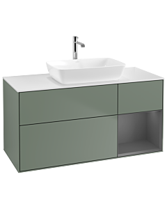 Villeroy und Boch Finion Villeroy und Boch Finion G831GKGM 120cm, cover plate white matt, Emotion, shelves anthracite matt lacquer, Olive Matt Lacquer