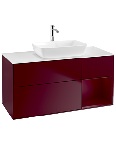 Villeroy und Boch Finion Villeroy und Boch Finion G831HBHB 120cm, cover plate white matt, Emotion, shelves Peony matt lacquer, Peony Matt