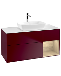 Villeroy und Boch Finion Villeroy und Boch Finion G831PCHB 120cm, cover plate white matt, Emotion, shelves Oak Veneer , Peony Matt