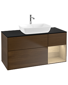 Villeroy und Boch Finion Villeroy und Boch Finion G832PCGN 120cm, cover plate black matt, Emotion, shelves Oak Veneer , Oak Veneer veneer