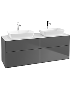 Villeroy und Boch Finion Villeroy und Boch G84100GK 160x60.3cm, Emotion, plaque de finition blanc mat, anthracite mat