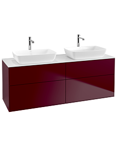 Villeroy und Boch Finion Waschtischunterschrank G84100HB 160x60,3cm, Emotion, Abdeckplatte white matt, Peony Matt