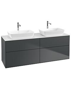 Villeroy und Boch Finion Villeroy und Boch G84100HG 160x60,3cm, Emotion, plaque de finition blanc mat, Midnight Blue Matt Lacquer
