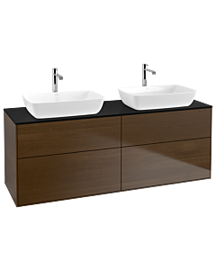 Villeroy und Boch Finion Villeroy und Boch Finion G84200GN 160x60.3cm, Emotion, cover plate black matt, walnut veneer