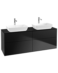 Villeroy und Boch Finion Villeroy und Boch G84200PD 160x60,3cm, Emotion, plaque de finition noir mat, laqué noir mat