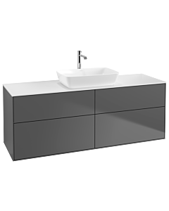 Villeroy und Boch Finion Waschtischunterschrank G85100GK 160x60,3cm, Emotion, Abdeckplatte white matt, Anthracite matt