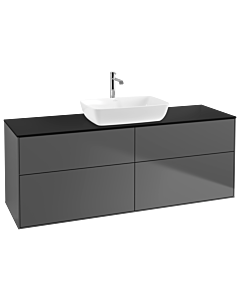 Villeroy und Boch Finion Villeroy und Boch G85200GK 160x60,3cm, Emotion, plaque de finition noir mat, Anthracite mat