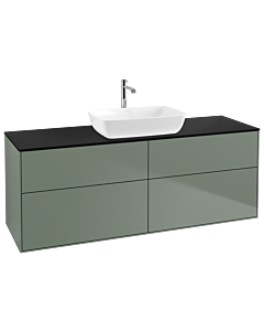 Villeroy und Boch Finion Waschtischunterschrank G85200GM 160x60,3cm, Emotion, Abdeckplatte black matt, Olive Matt Lacquer
