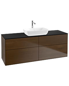 Villeroy und Boch Finion Villeroy und Boch Finion G85200GN 160x60.3cm, Emotion, cover plate black matt, walnut veneer
