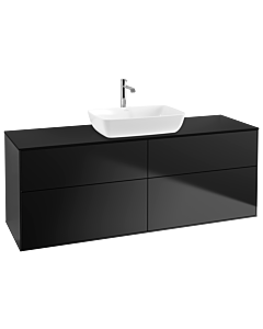 Villeroy und Boch Finion Waschtischunterschrank G85200PD 160x60,3cm, Emotion, Abdeckplatte black matt, Black matt lacquer