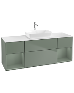 Villeroy und Boch Finion Villeroy und Boch Finion G861GMGM 160cm, cover plate white matt, Emotion, shelves olive matt lacquer, Olive Matt Lacquer